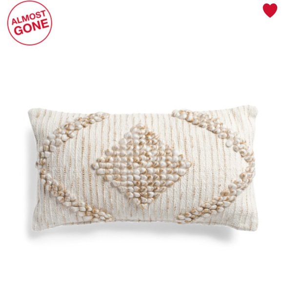 14x26 Tufted Berber Cream Tan Natural Long Pillow Case - Picture 1 of 3